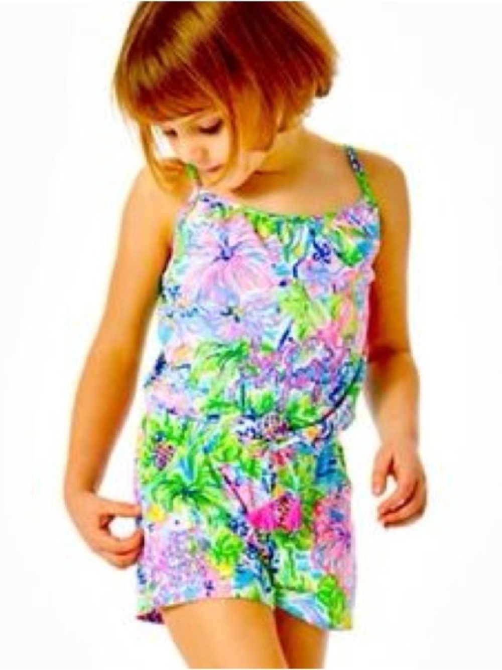 Lilly Pulitzer Girl’s Aleene “Multi Lilly Loves Hawaii” romper